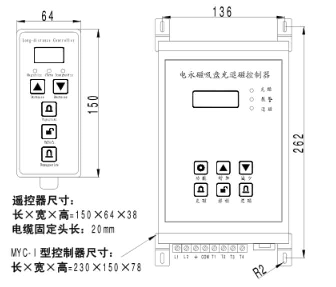 外(wai)形及安裝(zhuang)尺寸示意(yì)圖